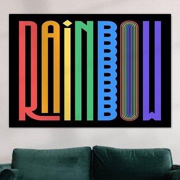 Regenbogen Text Kunst Stolz von Art Kingdom