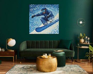 Snowboarder | Snowboarder in actie van OMG Art