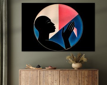 Geometrisch silhouet met kleuren van Imperial Art House