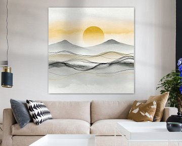 ZEN: Abstract mountain landscape (2) by Studio Pieternel