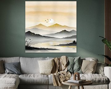 ZEN: Abstract mountain landscape (3) by Studio Pieternel