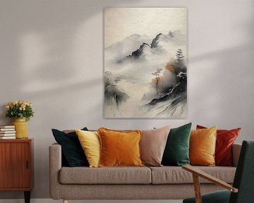 Misty Japanese Mountain Landscape (2) by Studio Pieternel