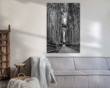 Mighty Arashiyama bamboo forest | monochrome