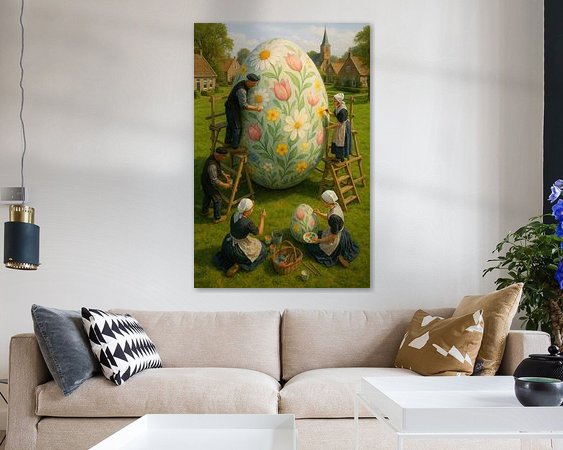 Voorbeeld van het werk in een kamer