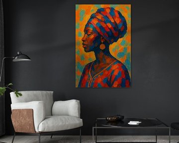 Paint and Soul - Silent Portrait with African Influences by But First Framing