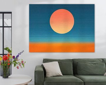 Abstract Sunset over Horizon by Modern Collection