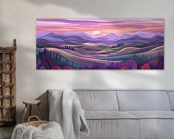 Twilight Harmonies van Abstract Schilderij