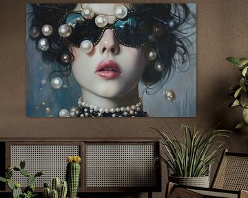 Pearl Gaze van Abstract Schilderij