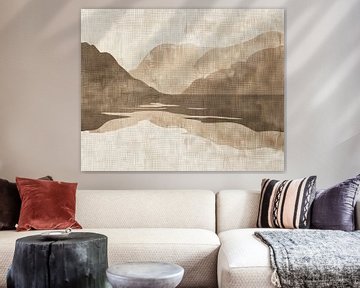 Minimalistisch Landschap Schilderij | Serene Stillness van Modern Collection
