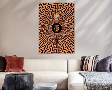 Greek Key Pattern with Lyre by BRZ999