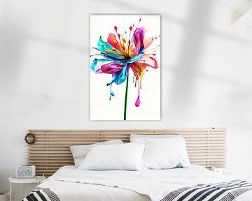 Colourful abstract flower art by Imperial Art House