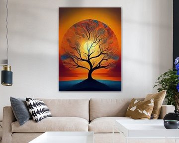 Baum mit Sonne