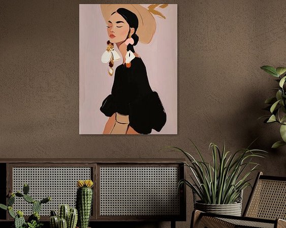 Voorbeeld van het werk in een kamer