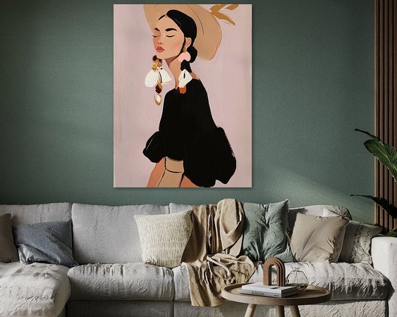 Voorbeeld van het werk in een kamer