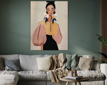 Pastel Tunes, modern portret van Carla Van Iersel
