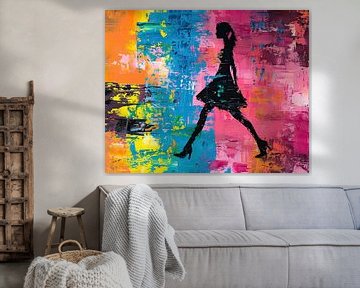 Vrouw in Beweging van Kunst Kriebels
