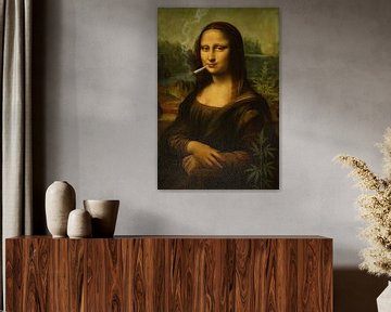 Mona Lisa with joint by Poster Art Shop