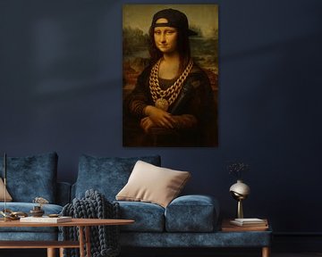 Mona Lisa Hip Hop Rap van Poster Art Shop