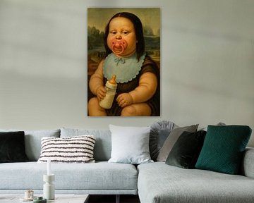 Mona Lisa reuzenbaby van Poster Art Shop