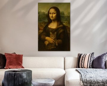 Mona Lisa mit Katze