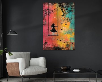 Schommelen in avondlicht no.4 van Studio BB