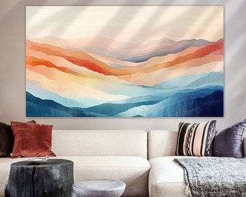 Vloeiend Berglandschap in Pastel no.4 van Studio BB