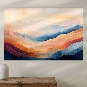 Flowing Mountain Landscape in Pastel no.5 by Studio BB