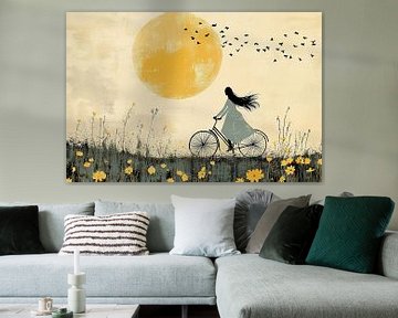Zonnige Fietstocht langs de Bloemen no.2 van Studio BB