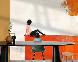 Voorbeeld van het werk in een kamer