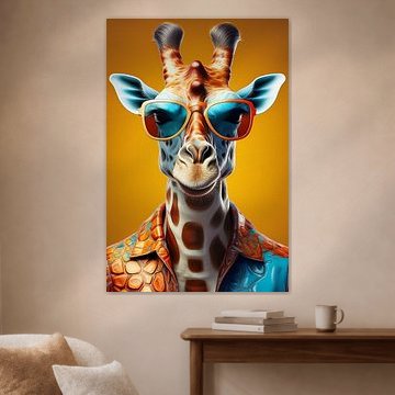 Giraffe mit Sonnenbrille