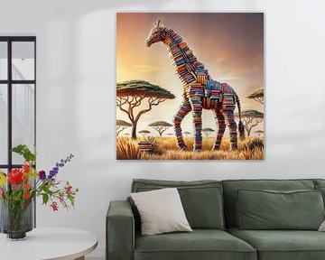 Giraffe - Kunst van Boeken van Eric Nagel