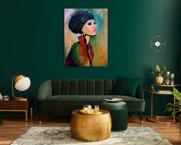 Modern portret van een vrouw