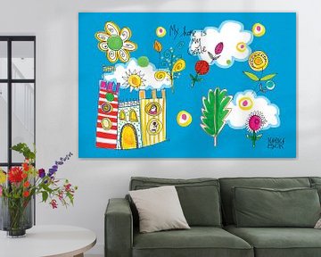 my home is my castle, vrolijk kasteel van Mariska Eyck