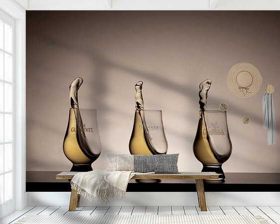 Voorbeeld van het werk in een kamer