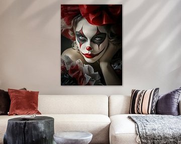 Intrigerende horror harlekijn in donkere elegantie van Luc de Zeeuw
