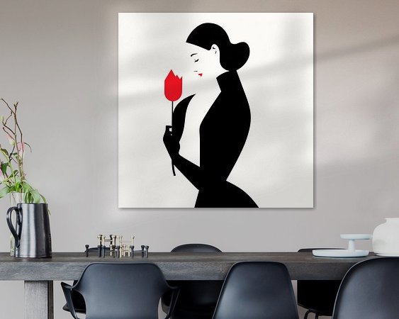 Voorbeeld van het werk in een kamer