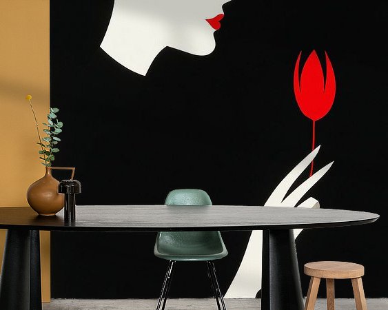 Voorbeeld van het werk in een kamer