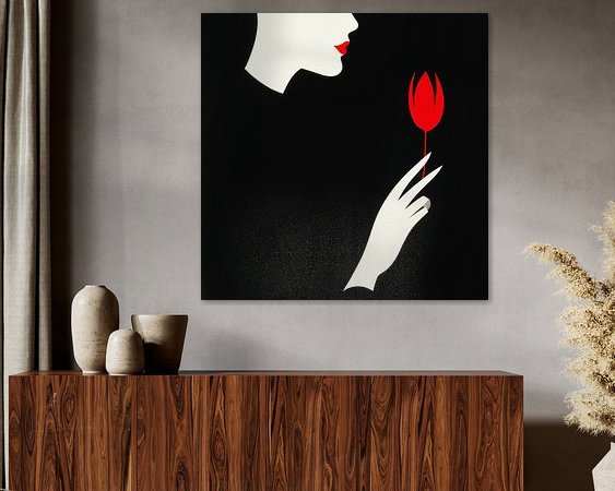 Voorbeeld van het werk in een kamer