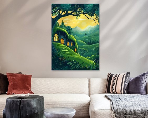 Voorbeeld van het werk in een kamer