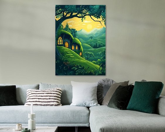 Voorbeeld van het werk in een kamer