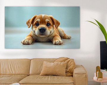 Puppy met een hart van vreugde
