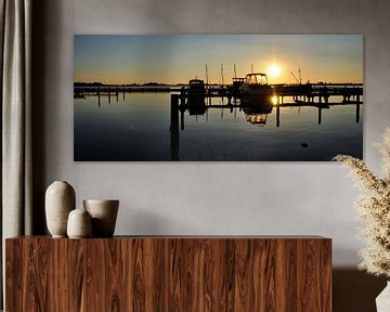 Schildmeer in avondlicht van Pim Feijen