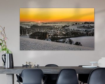 Zonsopkomst boven Gulpen van Rob Boon