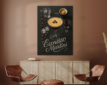 Espresso Martini Poster - Koffiecocktail Recept van Lootprint