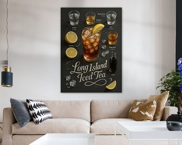 Long Island Iced Tea Poster - Feestmix met vijf geesten van Lootprint