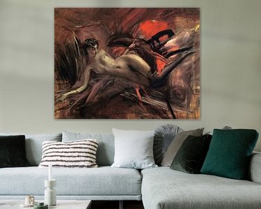 Voorbeeld van het werk in een kamer