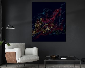 Star dance of light in the night sky - An abstract dance of energies by Susanna Schorr