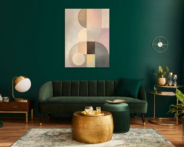 Geometrische Formen in sanften Farben von Japandi Art Studio