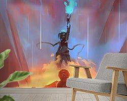 Voorbeeld van het werk in een kamer