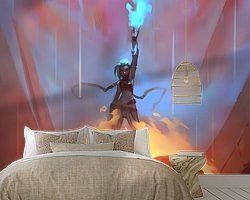 Voorbeeld van het werk in een kamer